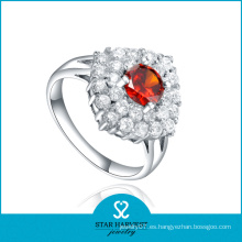 Anillo de la personalidad de la joyería de plata roja grande de CZ (SH-R0605)